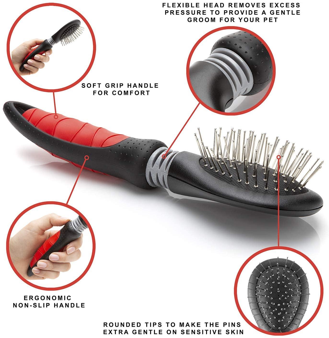 Mikki Dog Ball Pin Grooming Brush (Small/Medium) - Wuffies