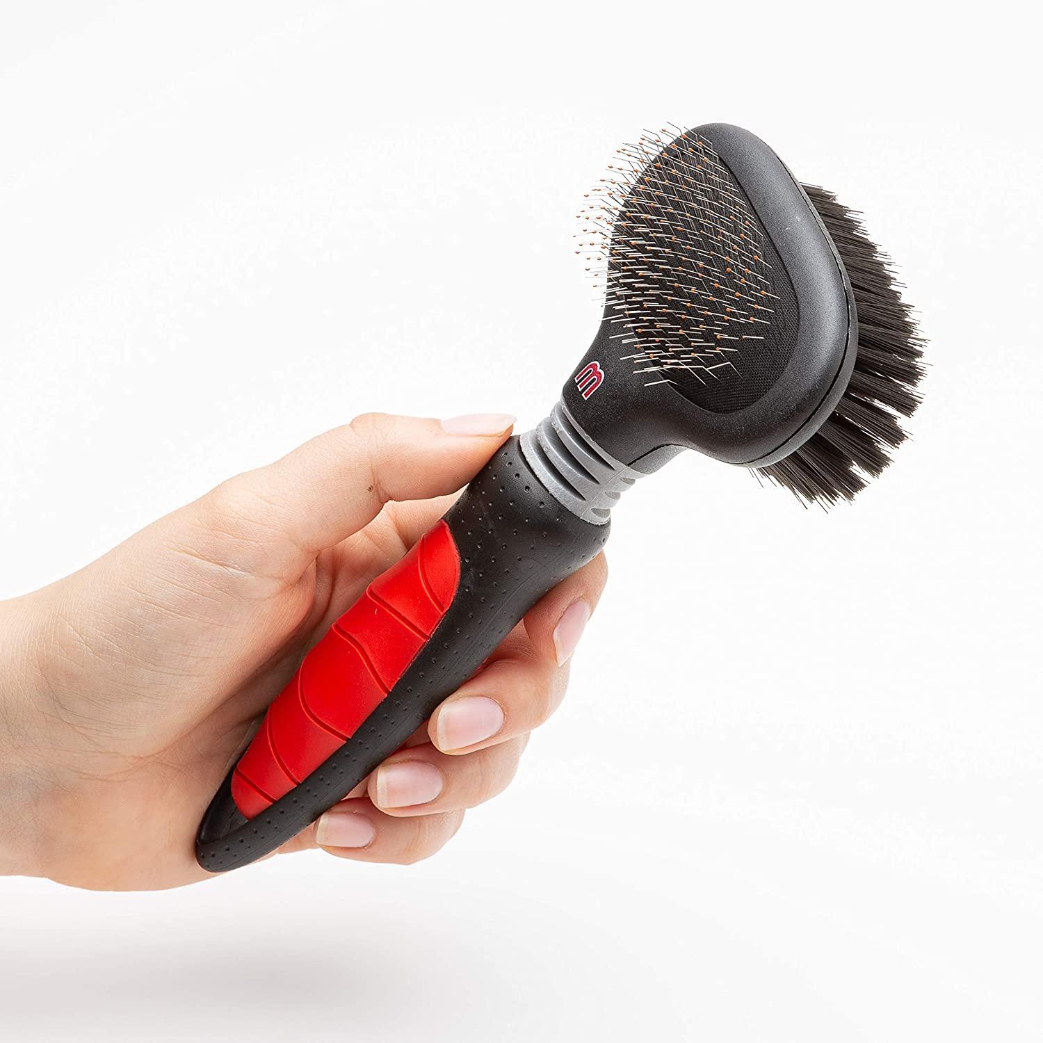 Mikki Dual Slicker Brush (Short - Medium, Double Coats) - Wuffies