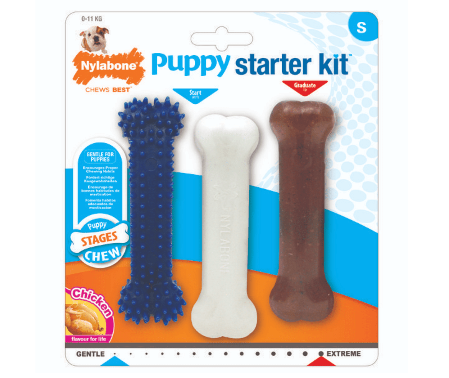 Nylabone Puppy Starter Kit (Small, 3 Pack) - Wuffies
