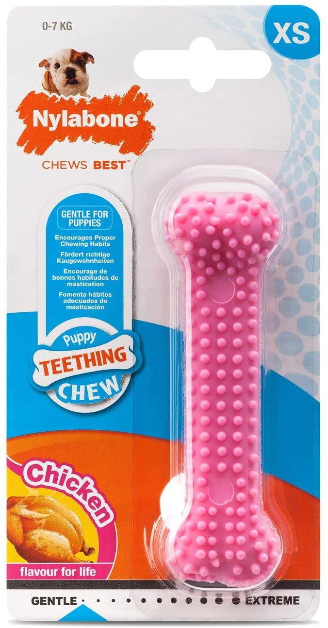 Nylabone Puppy Teething Dental Chicken Pink (X - Small) - Wuffies