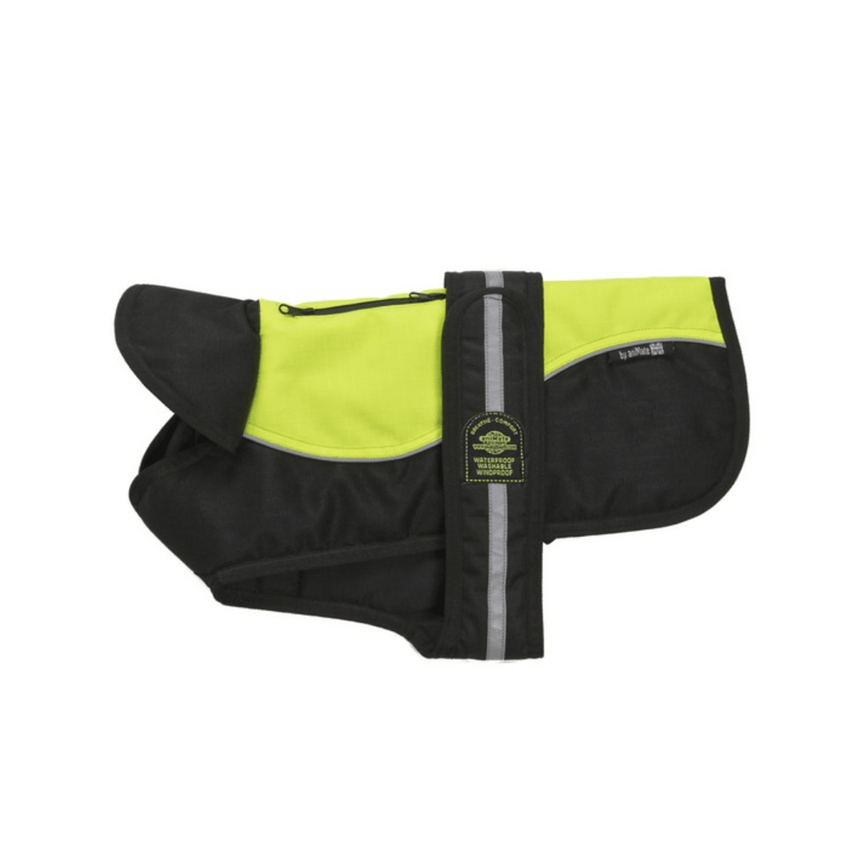 Reflective Hi - Vis Black Padded Underbelly Harness Dog Coat (26cm) - No Tags or Packaging - Wuffies