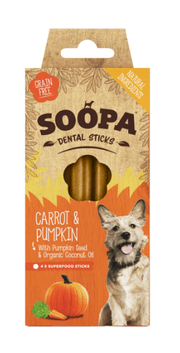 Soopa Dental Sticks Carrot & Pumpkin (4 Sticks) - Wuffies