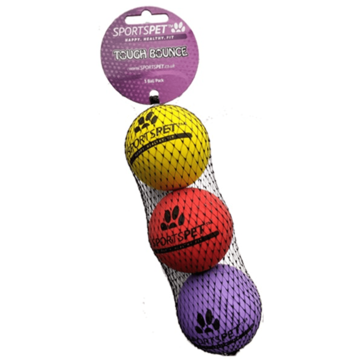 SportsPet Tough Bounce Dog Balls (3 Pack) - Wuffies