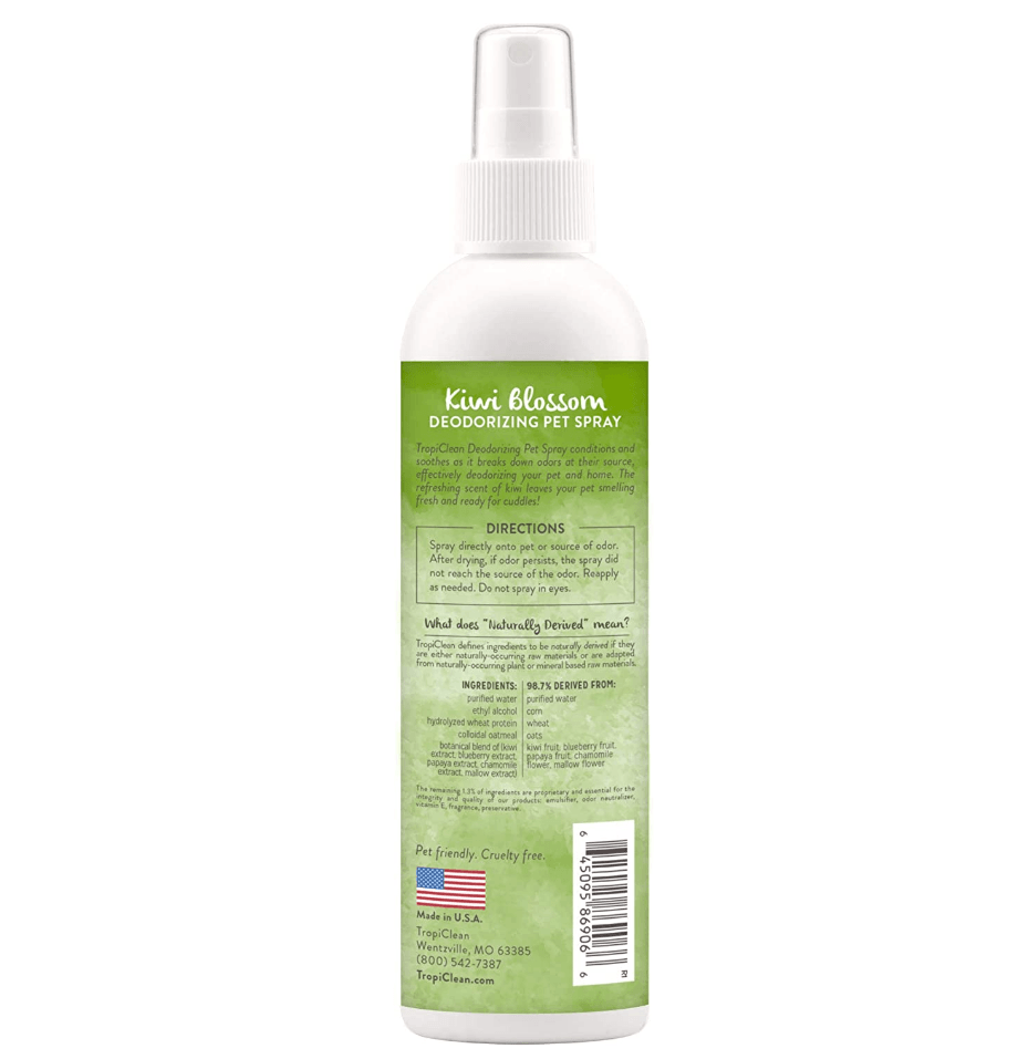 TropiClean Kiwi Blossom Deodorant Spray (236ml) - Wuffies